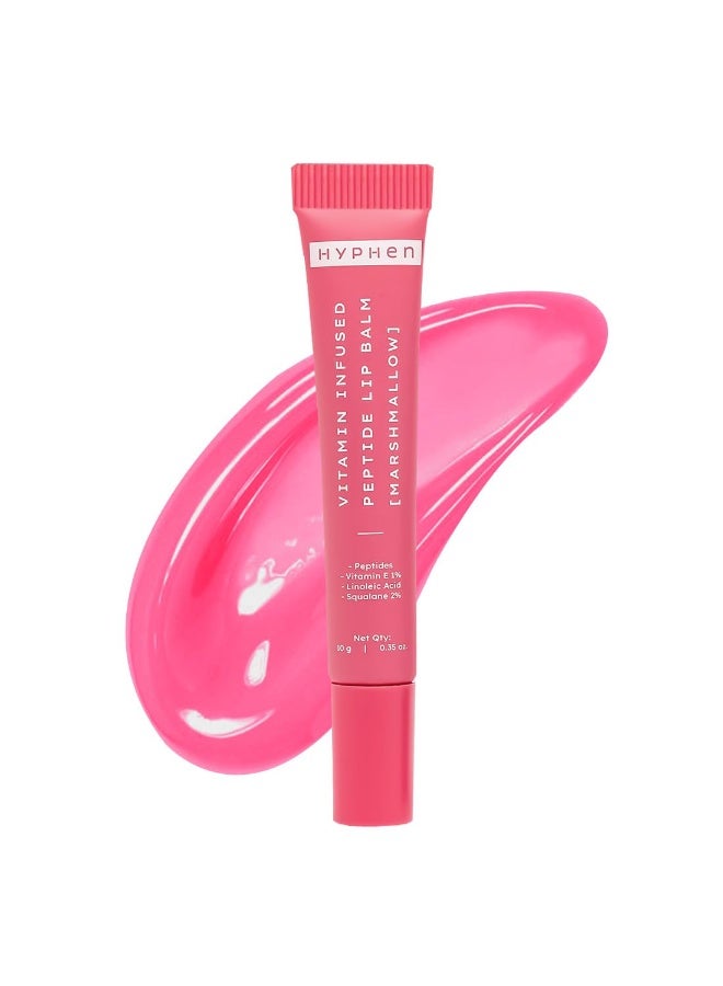Hyphen Tinted Lip Balm - Marshmallow Pink | 1% Vitamin E, 2% Squalane & Peptides | Brightening Lip Balm for Dark Lips | 24h Moisturization & Hydration for Dry & Chapped Lips - 10 gHyphen Tinted Lip Balm - Marshmallow Pink | 1% Vitamin E, 2% Squalane & Peptides | Brightening Lip Balm for Dark Lips | 24h Moisturization & Hydration for Dry & Chapped Lips - 10 g - Image 1